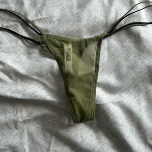 Olive Sheer  Bottom with sexy Straps